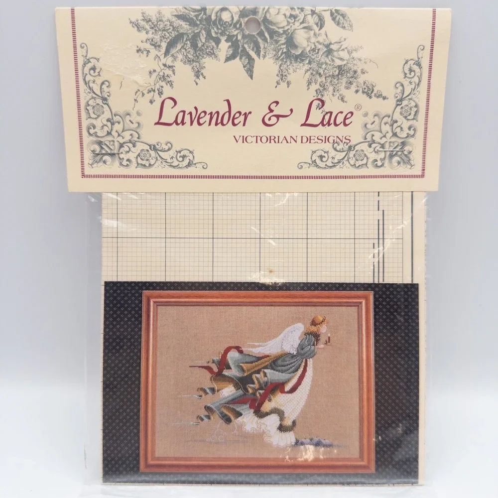Vintage Lavender & Lace Angel of Light NIP Cross Stitch Pattern L&L 7 Victorian